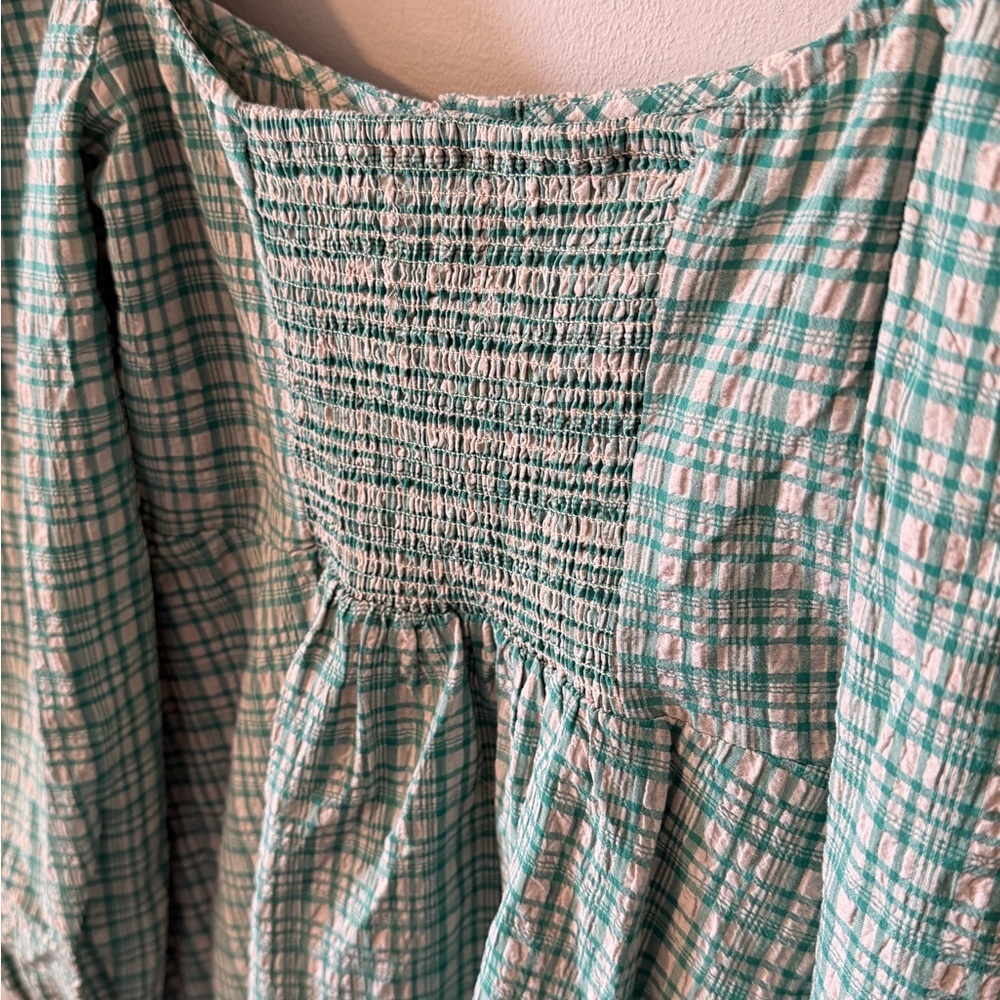 Urban Outfitters UO Viola Check Crinkle Mini Dress Size Medium - Picture 13 of 14